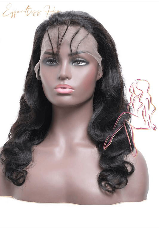 Raw 1B Brazilian hair is perfect for colouring and styling. No tangling, no shedding, and long lasting. 13*4 Hd lace frontal with small knots.