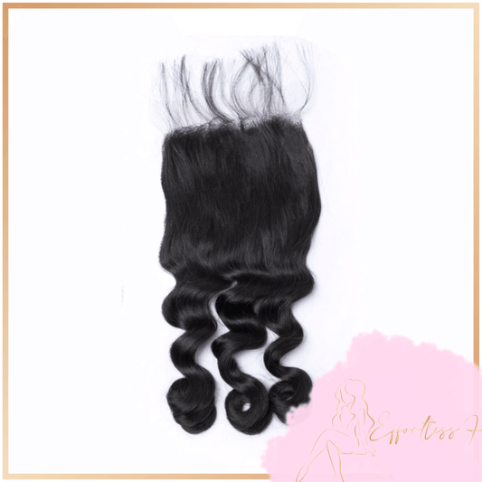 Raw Brazilian hair is perfect for colouring and styling. No tangling, no shedding, and long lasting. 5*5 lace with small knots.